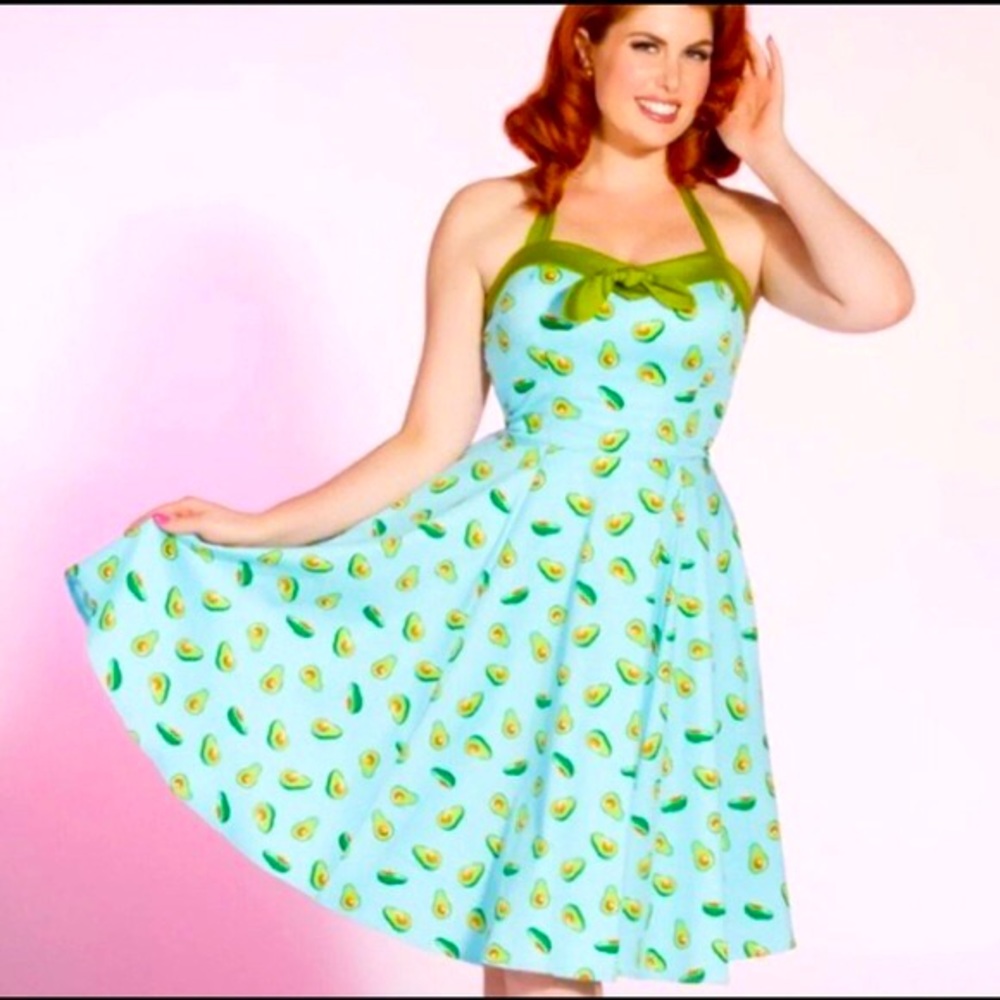 Pinup girl clothing avocado dress
